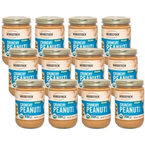 Woodstock Organic Crunchy Peanut Butter - Case of 12/16 oz - 1 of 4