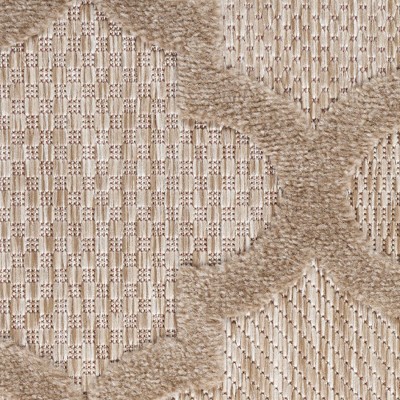 Natural Beige Synthetic Trellis Flat Woven 5' x 7' Rug