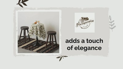 Rustic Brown Wooden Log Cabin Stools Set of 2