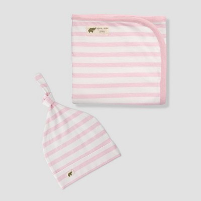 Layette by Monica + Andy Baby Blanket - Pink Stripes - 2pc