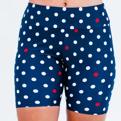 Calypsa - Womens Mid-thigh Swim Shorts - Spotty - Medium : Target
