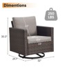 Buenhomino Patio Chairs Wicker Swivel Rocker Set of 2 Heavy Duty Patio Furniture Set Wicker Outdoor Swivel Rocking Chairs for Porch Balcony - 3 of 4