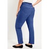 June + Vie by Roaman's Women's Plus Size Curvie Fit Straight-Leg Jeans - 3 of 4