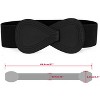 INSPIRE CHIC Women's Interlock 8-shaped Faux Leather Buckle Elastic Belt 1 Pc - 3 of 4