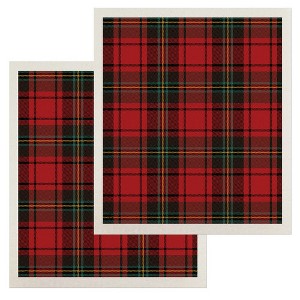 Briarwood Lane Holiday Plaid Swedish Dishcloth (2-pack) - 1 of 4
