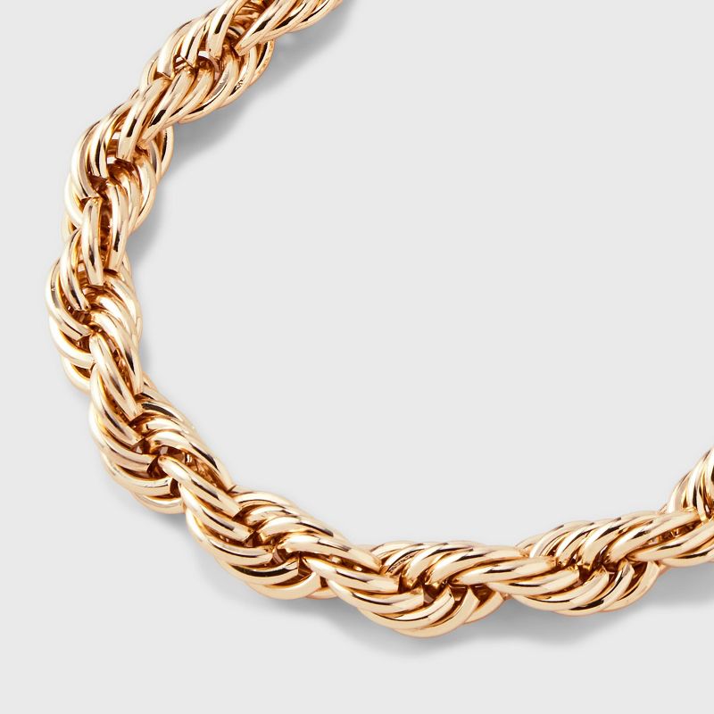 Criss Cross Rope Chain Necklace - A New Day&#8482; Gold, 5 of 15