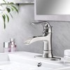 ChicFurnit Bathroom Sink Faucet Waterfall Spout Single Handle Faucet with Pop Up Drain for Modern Bathrooms, Silver, 17"*10"*2" - 2 of 4