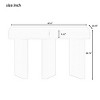 Modern Console Table with Drawers, Curved Entryway Accent Table with Glossy Finish and Geometric Legs, Narrow Black Hall Table-The Pop Home - 3 of 4