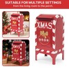 Rbied 26.75 in. H Red Metal Christmas Mailbox for Indoor Outdoor Holiday Decor (1-Pack) - 3 of 4