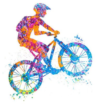 Poster MastervWatercolor Cyclist No2