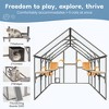 Heynemo Outdoor Cat House for Multiple-Cats: Wooden Cat Shelter with Weatherproof Roof, Easy Access & Ventilation, Large Pet Catio for Feral Cats - 4 of 4