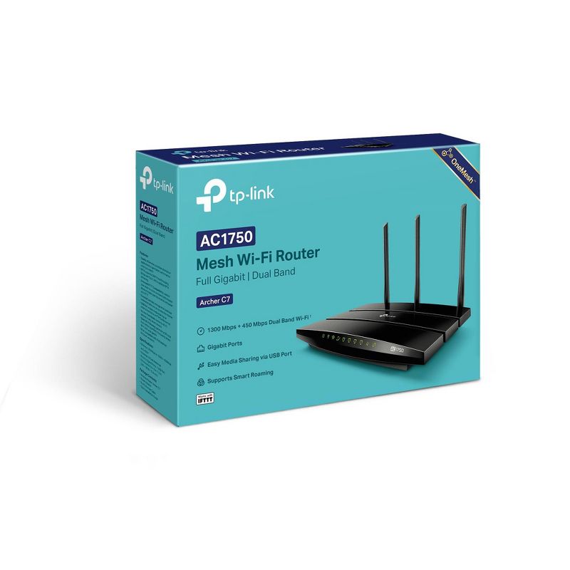 TP-Link AC1750 Dual Band Wireless Gigabit WiFi 5 Router- (Archer C7), 6 of 7