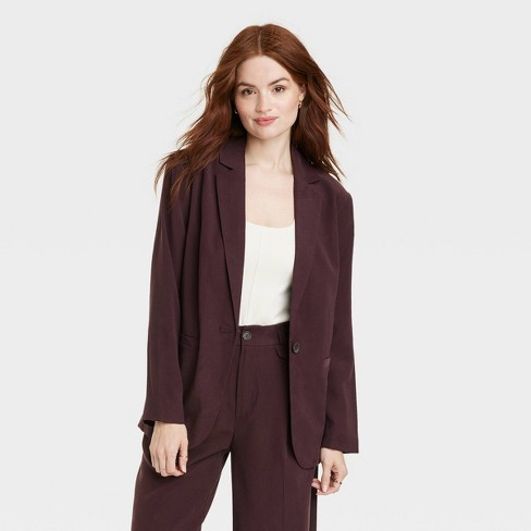 Women's Relaxed Fit Essential Blazer - A New Day™ Black : Target