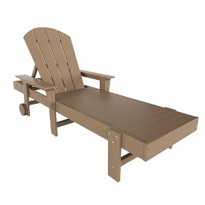 WestinTrends Malibu Reclining Chaise Lounge With Arms & Wheels - 1 of 4