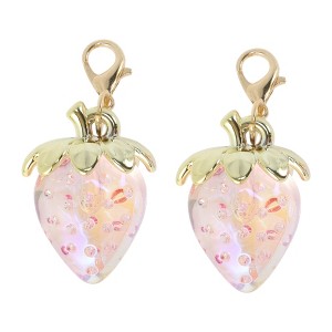 Unique Bargains Plated Strawberry Shoelace Charms 1 Pair - 1 of 4