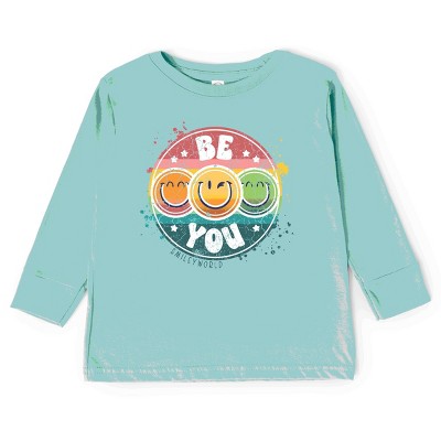 The Juniper Shop SmileyWorld Be You Rainbow Circle Toddler Long Sleeve Tee