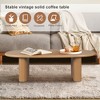 LIVAREEmlen 51'' Tapered Tabletop Coffee Table Wooden Frame Curved Design Easy to install, Natural Wood - 4 of 4