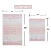 Gradiation Bathroom Décor, Washable Rug, Bathroom Mat, Kitchen Mat, Bathroom Rug Set, Bath Mat Set, Bath Floor Mat Non-Slip, 2 Pcs Set(S+M), Pink - 3 of 4