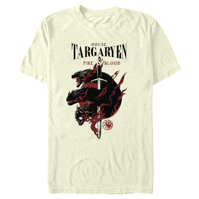 Men's Game of Thrones House Targaryen's Dragons T-Shirt, 1 of 5