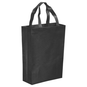 Unique Bargains Vertical Style Non-Woven Travel Storage Grocery Tote Bag 10 Pcs - 1 of 4