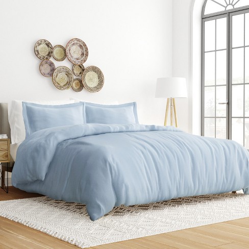 Solid 2 Piece Duvet Cover Sets 19 Colors Ultra Soft Easy Care Wrinkle Free Becky Cameron Light Blue Twin Twin Extra Long