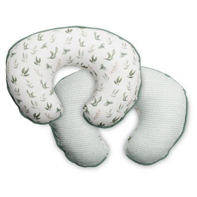 Boppy Organic Fabric Nursing Pillow Cover - Green Little Leaves
