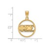 Black Bow Jewelry 14k Yellow Gold Plated Sterling Silver Phi Sigma Sigma Greek Life Medium Pendant - 2 of 3