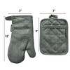 SharpChef Heat and Slip Resistant Neoprene Oven Mitt and Pot Holder Set, Soft Cotton Lining, Waterproof, BPA-Free - 4 of 4