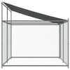 vidaXL Dog Cage Grey Galvanized Steel 6.6 x 6.6 x 6.6 ft Durable - 3 of 4
