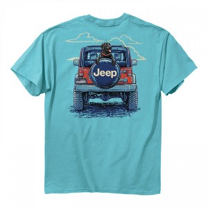 Mens Jeep a Man's Best Co-Pilot Front and Back Print Pigt Dyed T-Shirt - 1 of 2