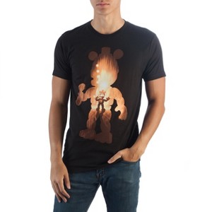 Five Nights at Freddy's Freddy Fazbear Silhouette Shape Tee, Arcade Pizza Palace Space Filled T-Shirt FNAF - 1 of 3