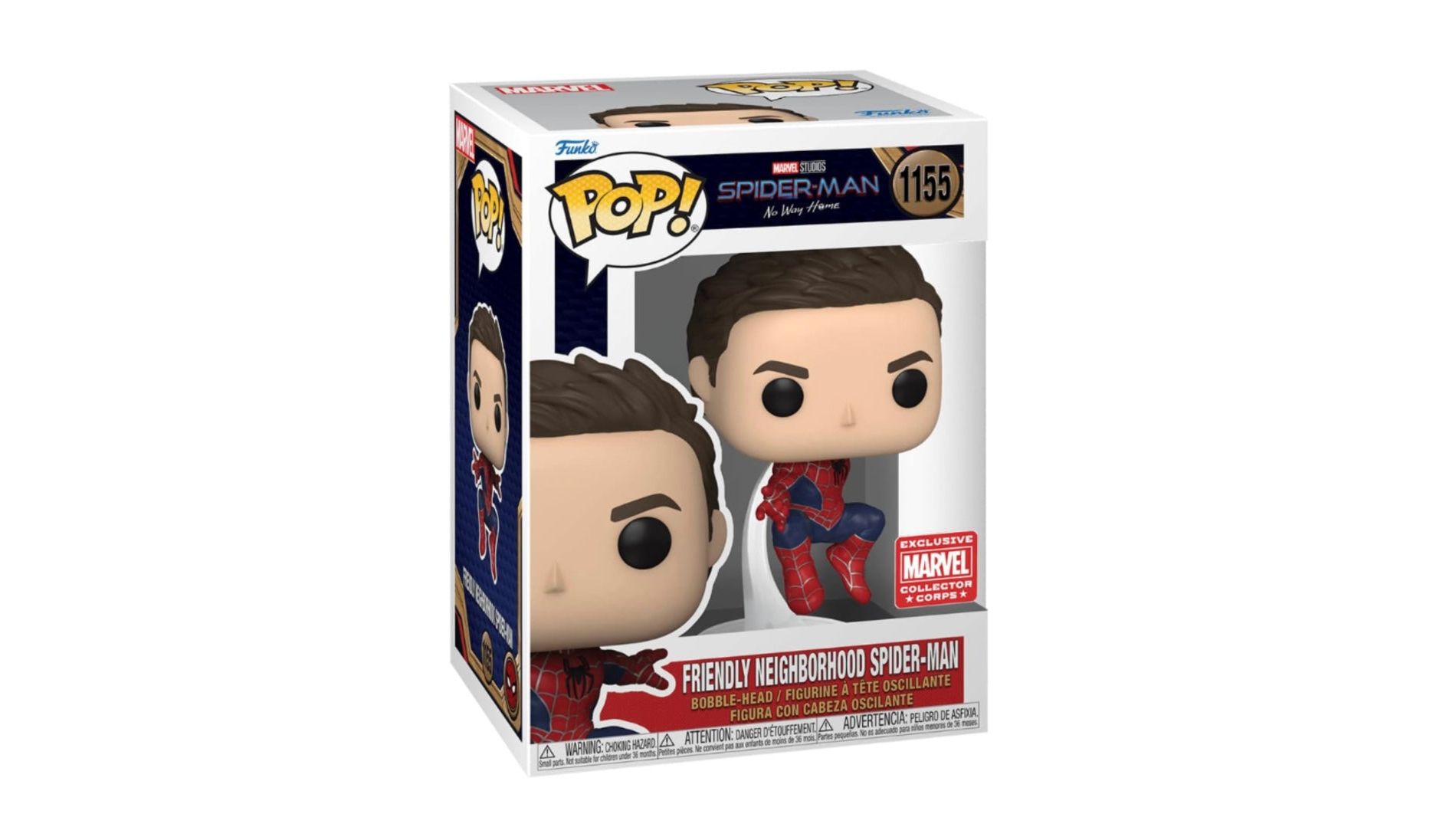 Funko Pop! Marvel No Way Home Friendly Neighborhood Spider-Man Unmasked Exclusive #1155!