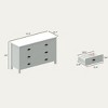 NicBex Modern 5/6 Drawer Dresser for Bedroom,Drawer Chest with Interlock Drawer Feature for Closet Organizer,White - 3 of 4
