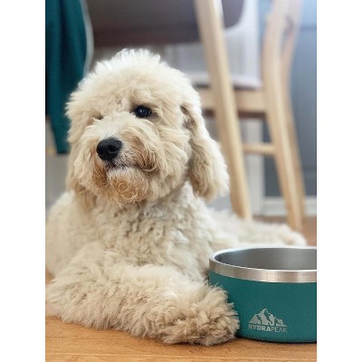 Navy Stainless Steel Non-Slip 4 Cup Dog Bowl