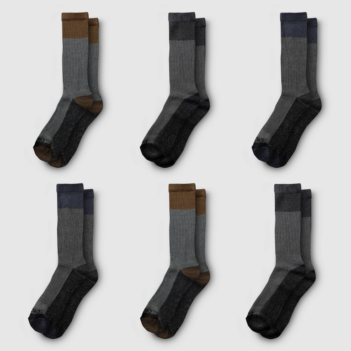 Dickies Men's 6pk Moisture Control Crew Socks - 6-12 - thumbnail 2