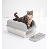 Gulches Extra Large Enclosed Stainless Steel Cat Litter Box with Lid - High Wall, Non-Sticky, Anti-Leakage, Easy Clean Metal Litter Pan for Big Cats - 2 of 4