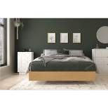 2pc Baracuda Bedroom Set Natural Maple/White - Nexera