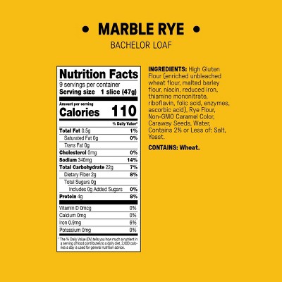 Rockenwagner Bakery Marble Rye Bread - 14.9oz