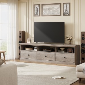 CuisinSmart 70in Entertainment Center with Storage Drawer, Mid-Century Modern TV Console with Open Shelves, Media TV Cabinet - 1 of 4
