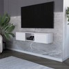 49.25" Modern Floating TV Stand Watson with One Open Shelf and Two Spacious Cabinets for Living Room and Bedroom - 2 of 4