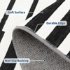Modern Area Rug Casual Indoor Rug Washable Non Slip Thin Abstract Geometric Striped Rug for Living Room Office - 4 of 4