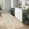 Washable Area Rugs Floral Print Floor Cover, Stain-Resistant Farmhouse Accent Carpet - 2 of 4
