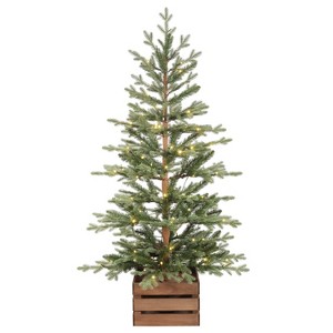 Haute Decor 4.5' Prelit Alberta Pine Potted Christmas Tree - 1 of 4