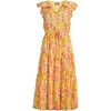 Lands' End Women's Ruffle Sleeve Chiffon Tiered Midi Dress - 3 of 4