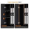 Hair Color Organizer Rack, Wall Mounted Adjustable Salon Storage Cabinet, Black - 4 of 4