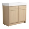 ChicFurnit Bathroom Vanities Freestanding Vanity with Resin Sink and Soft Close Doors for Bathroom, Beige, 35.4"*19.7"*35.1" - 2 of 4