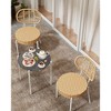 Wicker Patio Bistro Set - 2 PE Rattan Chairs & Tempered Glass Table - 3 of 4