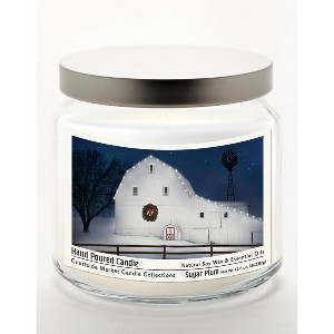 Courtside Market Christmas Night Sugar Plum 12.8oz Soy Wax Candle Glass Jar with Brushed Silver Metal Lid - 1 of 3