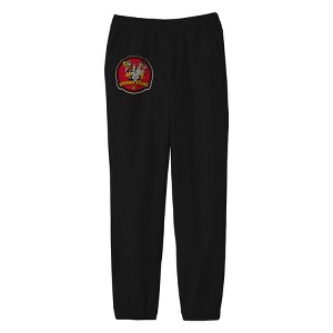 Looney Tunes Badge Youth Black Graphic Sweatpants - 1 of 2