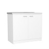 LunaLulinlk Kitchen utility sink with storage, white - 3 of 4